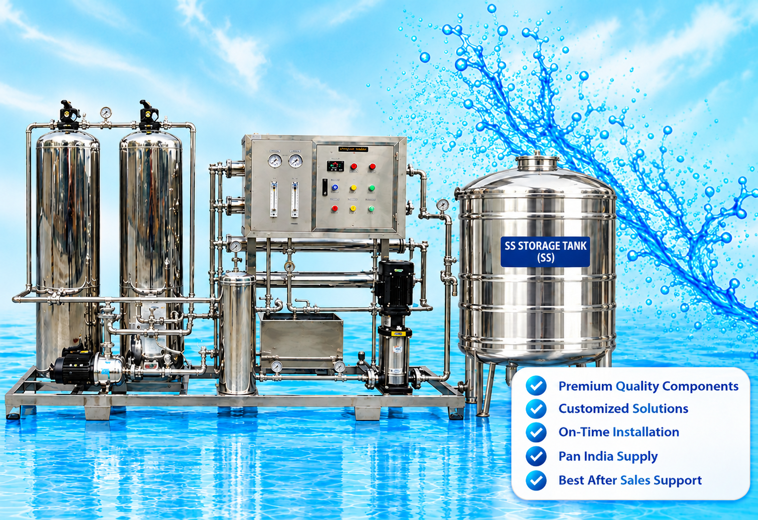 1000 LPH industrial RO plant by Rishabh Raj Enterprises